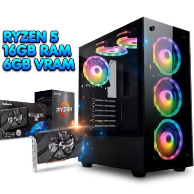 PC GAMER Ryzen 5 5500 con 16GB RAM y Placa de vídeo ARC 6GB Vram
